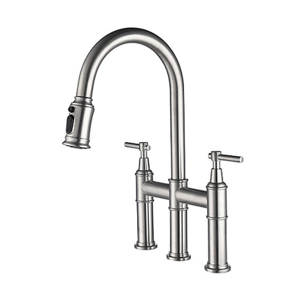 Giving Tree Bridge Kitchen Faucet with Pull-Down Sprayhead in Spot