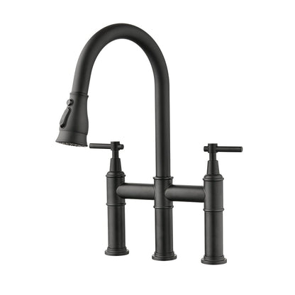 Giving Tree Bridge Kitchen Faucet with Pull-Down Sprayhead in Spot