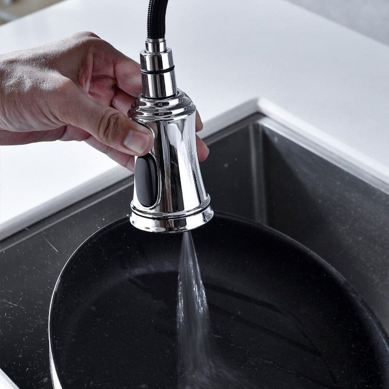 Giving Tree Bridge Kitchen Faucet with Pull-Down Sprayhead in Spot