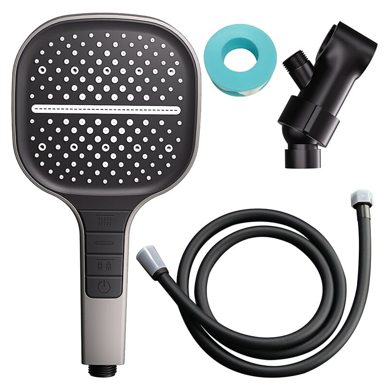 Push-button Hand Shower With 7 Modes, with Multi-angle Adjustable Shower Holder