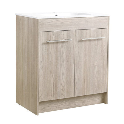 30-Inch Freestanding Bathroom Vanity with Sink and Soft-Close Doors