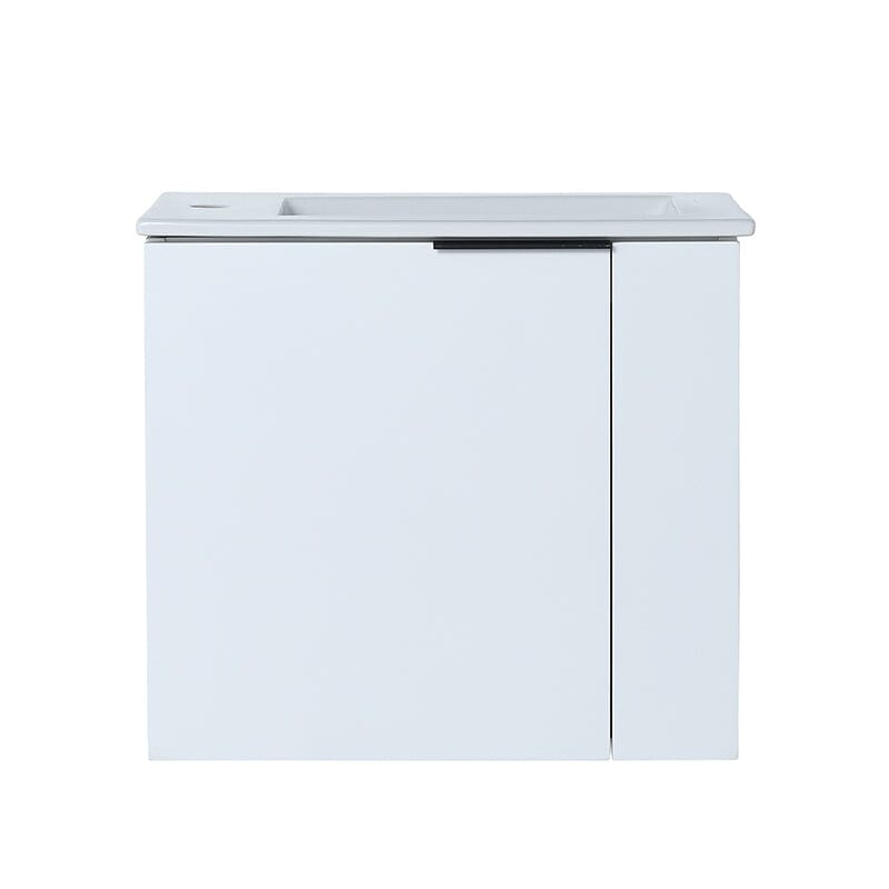 22 Inch Small Bathroom Vanity Cabinet with Sink Float Mounting Design, Soft Close Door