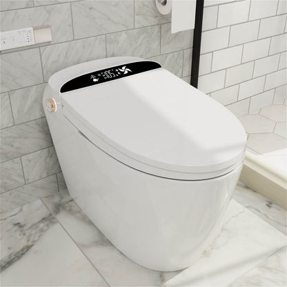 Giving Tree One-Piece Elongated Floor Smart Toilet with Bidet, Adjustable Mobile Drying