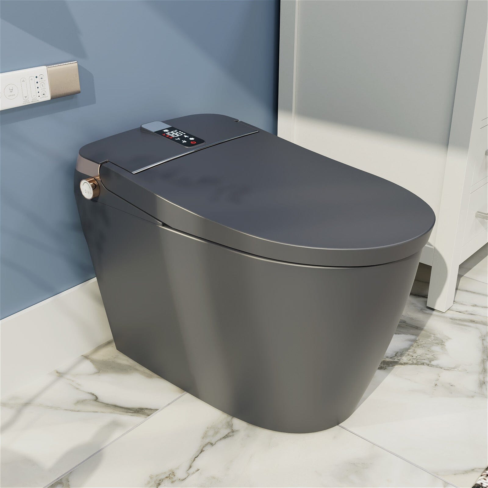 Giving Tree Elongated One-Piece Floor Mounted Smart Toilet with Remote Control and Automatic Cover