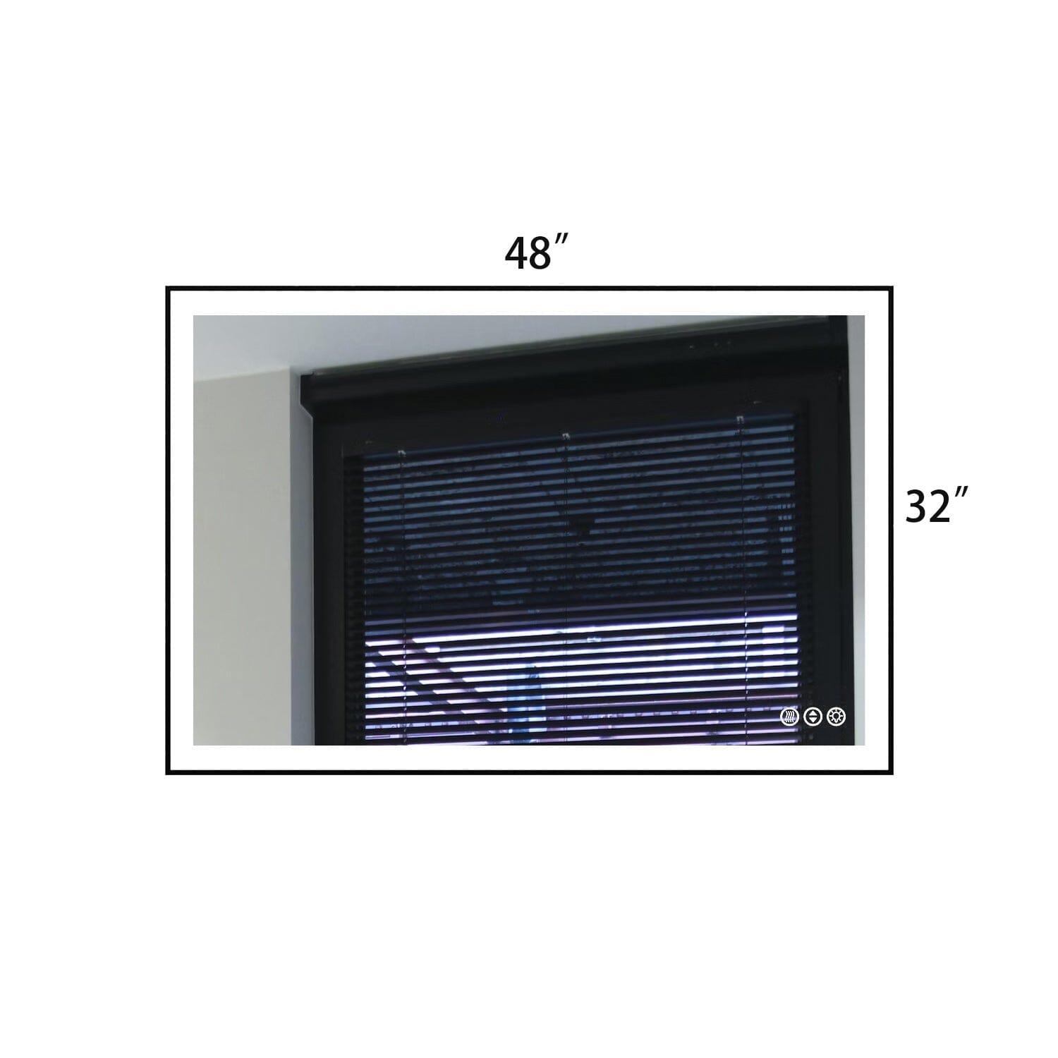 GIVING TREE 40&quot;/48&quot;/55&quot; LED Bathroom Mirror with Black Frame, Anti-Fog, Shatter-Proof, Memory, 3 Colors