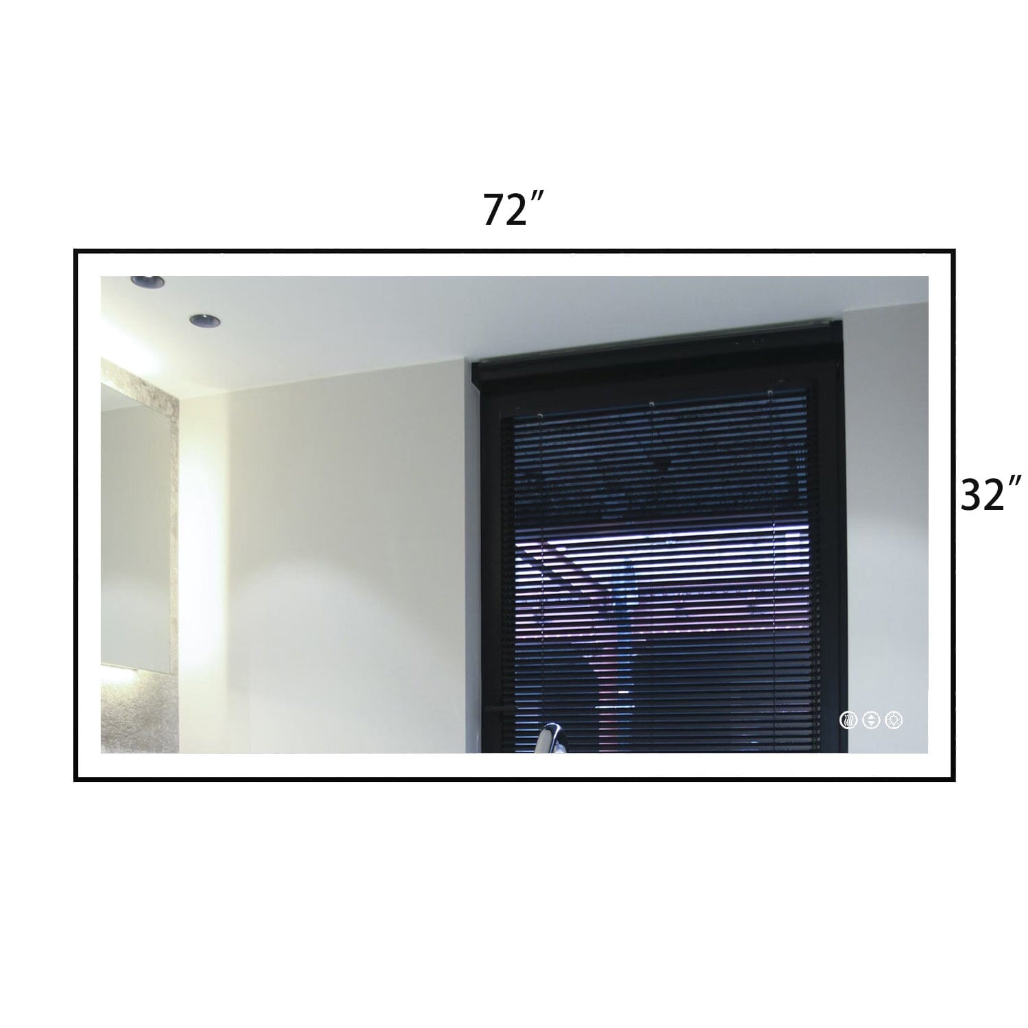 GIVING TREE 60&quot;/72&quot;/84&quot; LED Bathroom Mirror with Black Frame, Anti-Fog, Shatter-Proof, Memory, 3 Colors