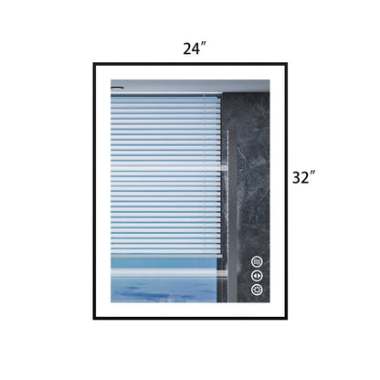 GIVING TREE 28&quot;/32&quot;/36&quot;/40&quot; LED Bathroom Mirror with Black Frame, Anti-Fog, Shatter-Proof, Memory, 3 Colors