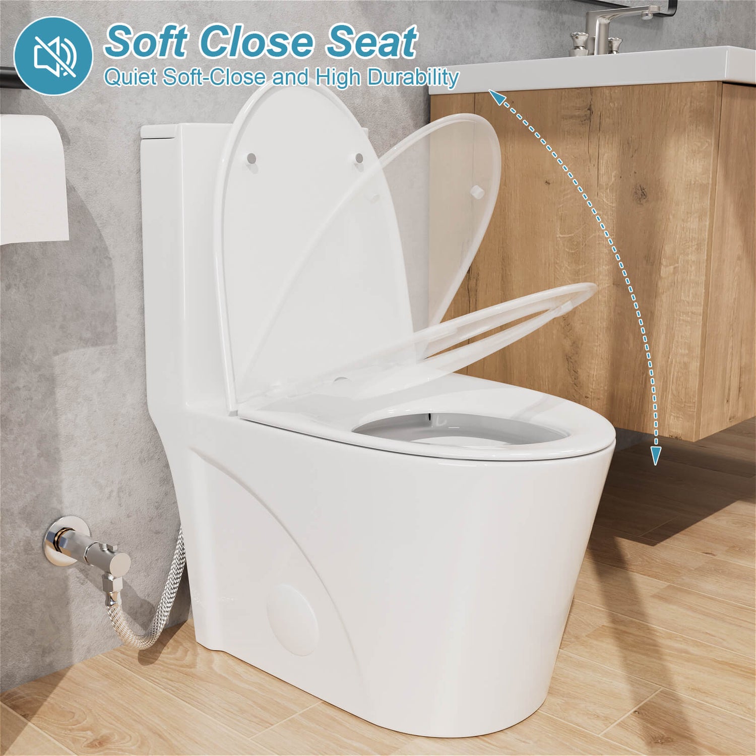 Giving Tree One Piece 1.1GPF/1.6 GPF Dual Flush Elongated Toilet