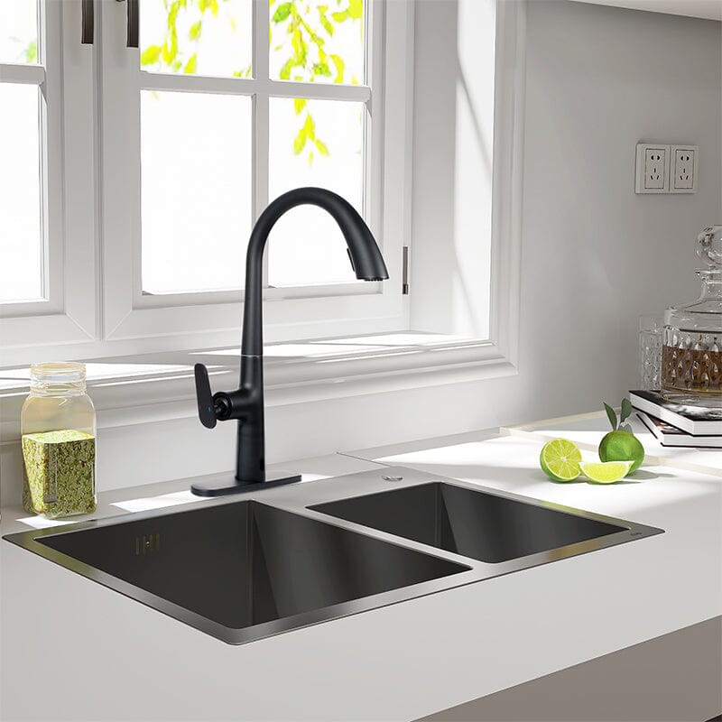 Giving Tree Kitchen Sensor High Arc Faucets Single Handle Pull Down