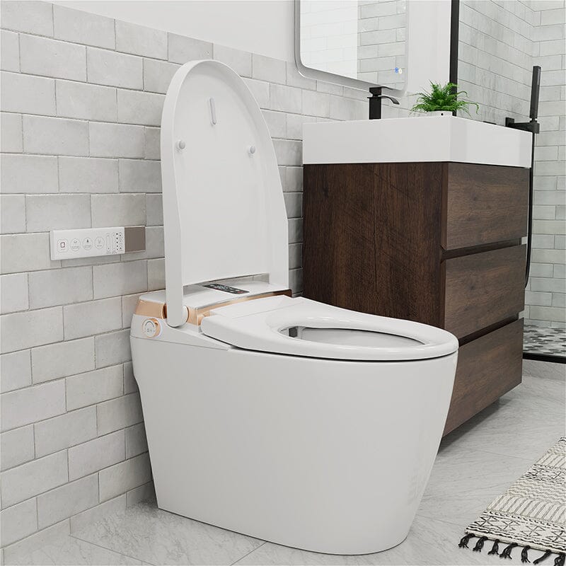 Giving Tree Elongated One-Piece Floor Mounted Smart Toilet with Remote Control and Automatic Cover