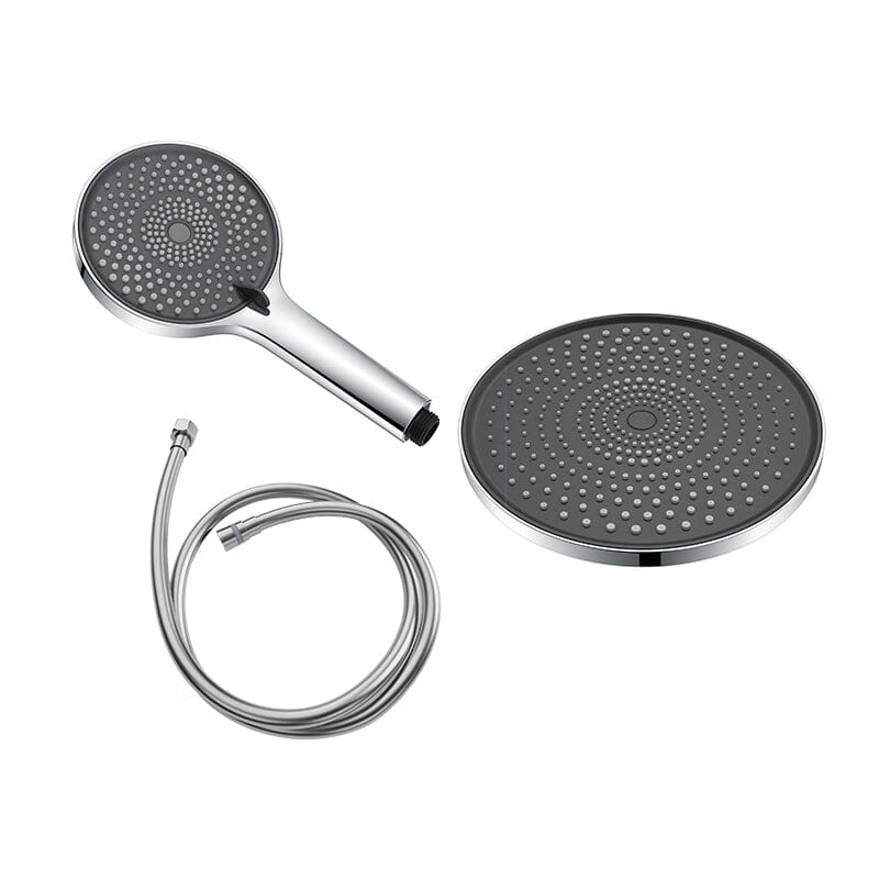 10&quot; Round Shower Head &amp; Hand Shower with Hose Replacement Accessories