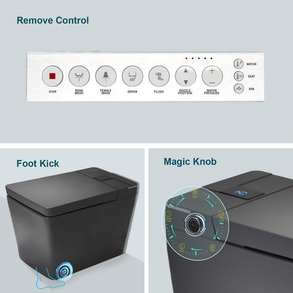 Giving Tree One-Piece Floor Mounted Square Smart Toilet with Remote Control and Automatic Cover