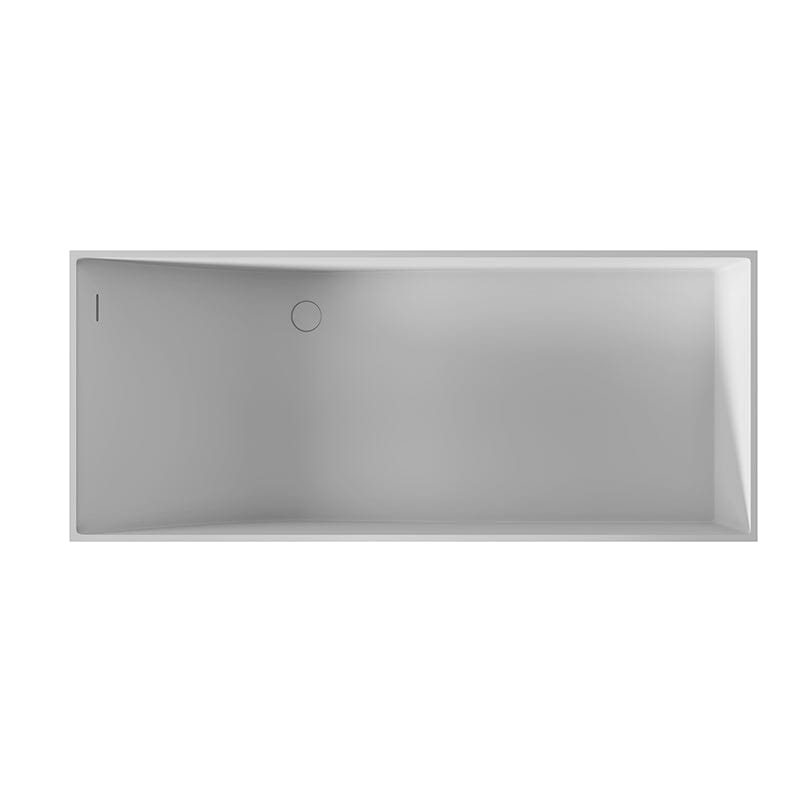 67&quot; Freestanding Rectangular Tub Detail Image of Sloped Backrest