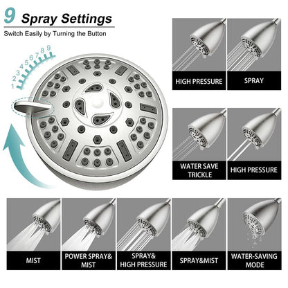 Giving Tree Filtered Shower Head Set with 8 Spray Mode