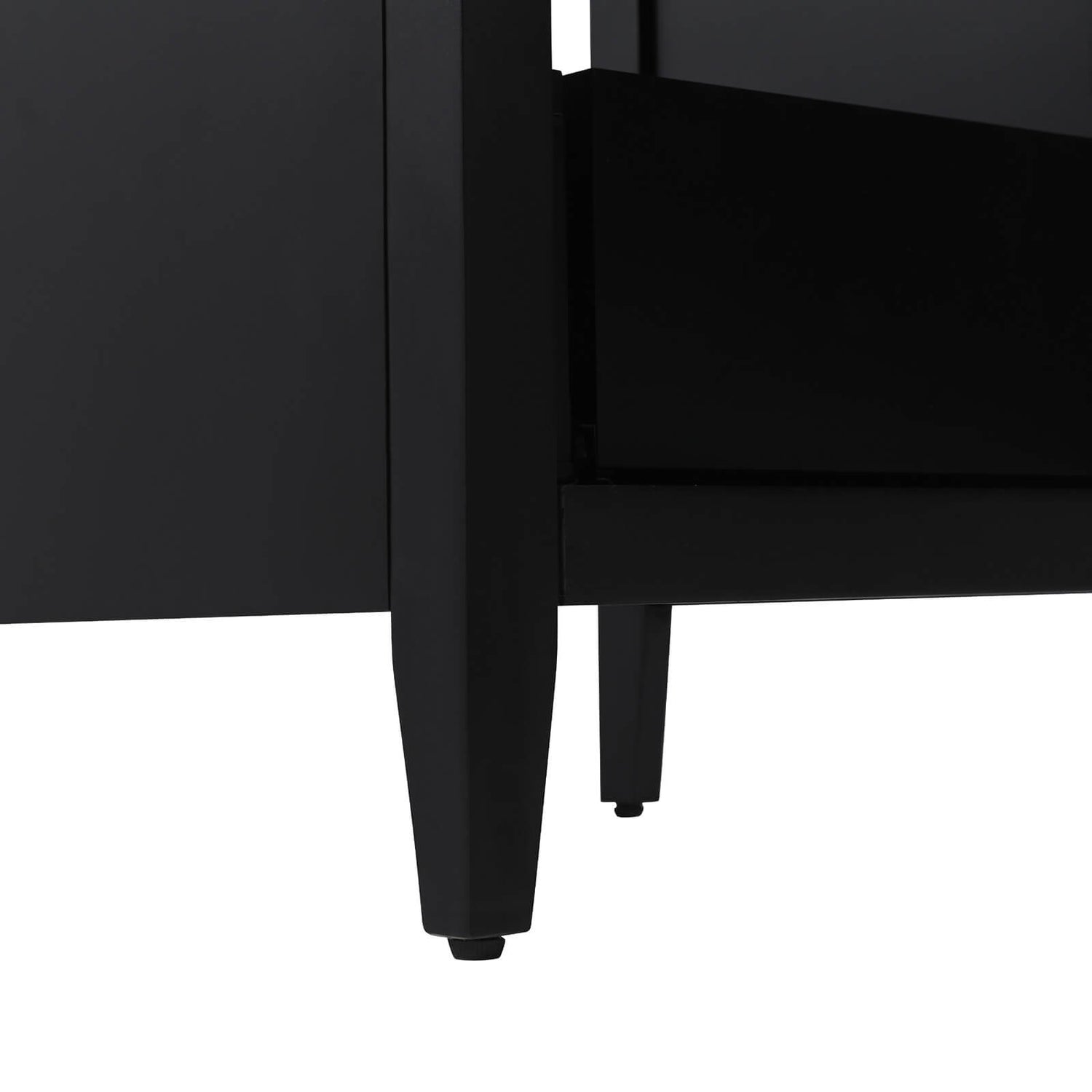 20 inch black simple bathroom vanity table legs detail display with storage space