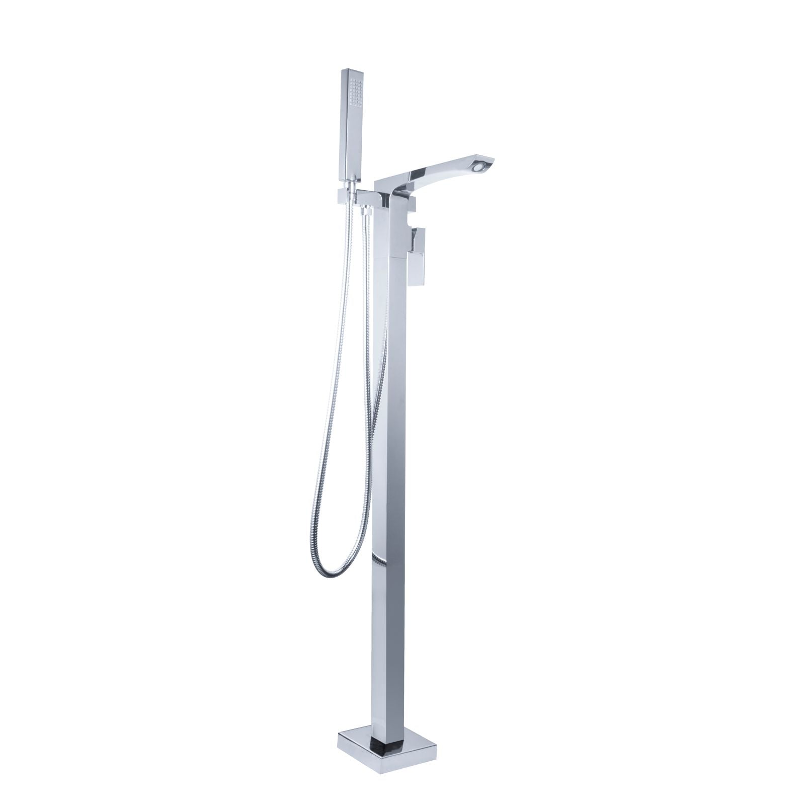 Chorme Color &amp; Brass Material Floor Mounted Freestanding Tub Filler 