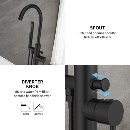 Matte Black Spout and Diverter Knob