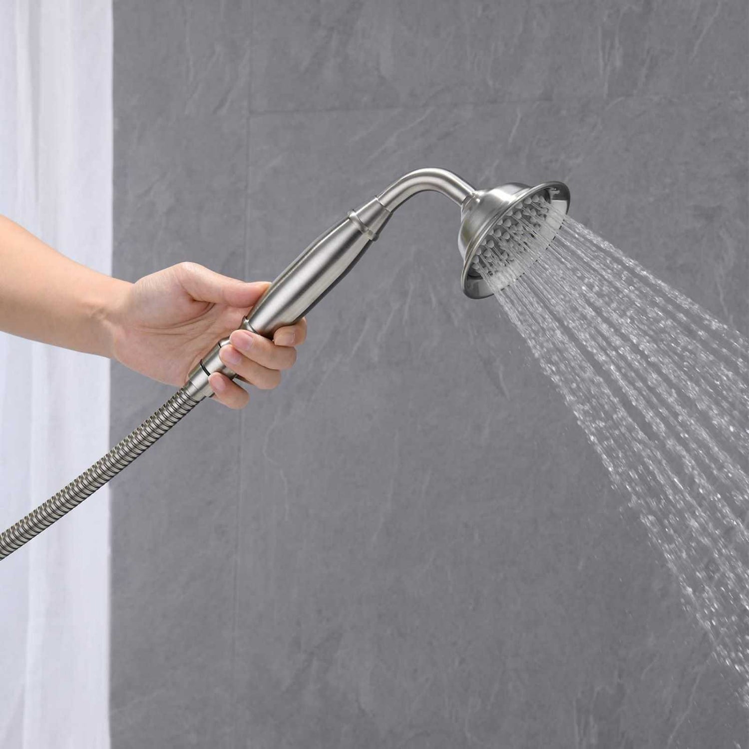 6 Gallons Per Mins Brushed Nickel Hand held Shower