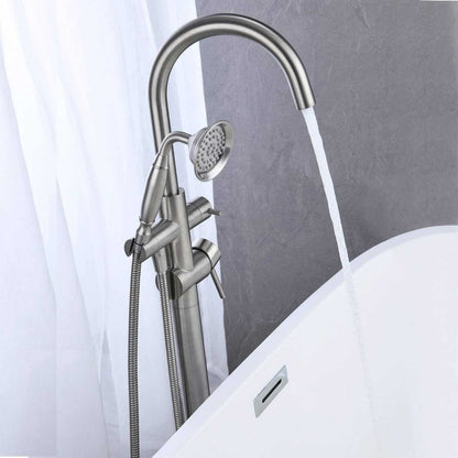 Brushed Nickel Modern Hand held Shower Faucet