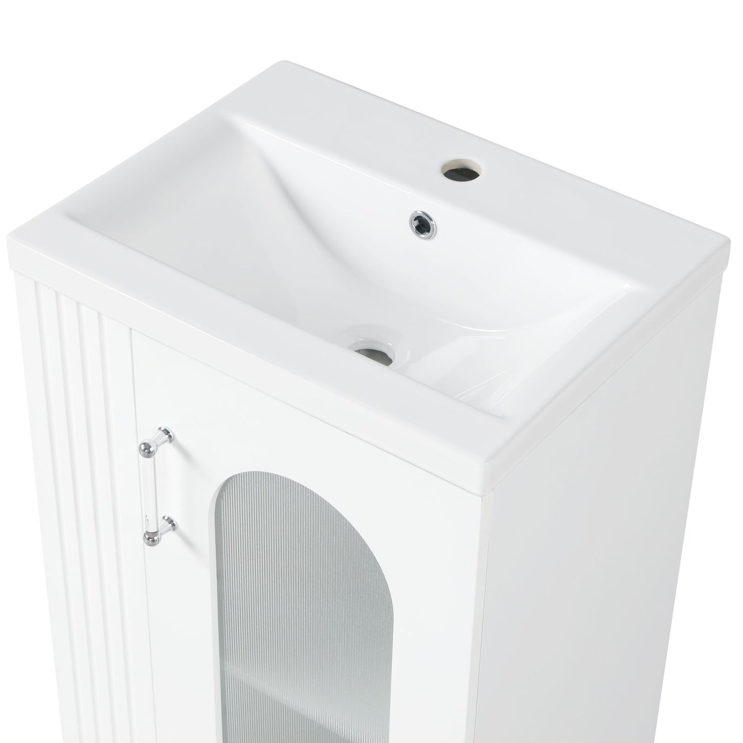 20&quot; two-tier shelf bathroom vanity with sink