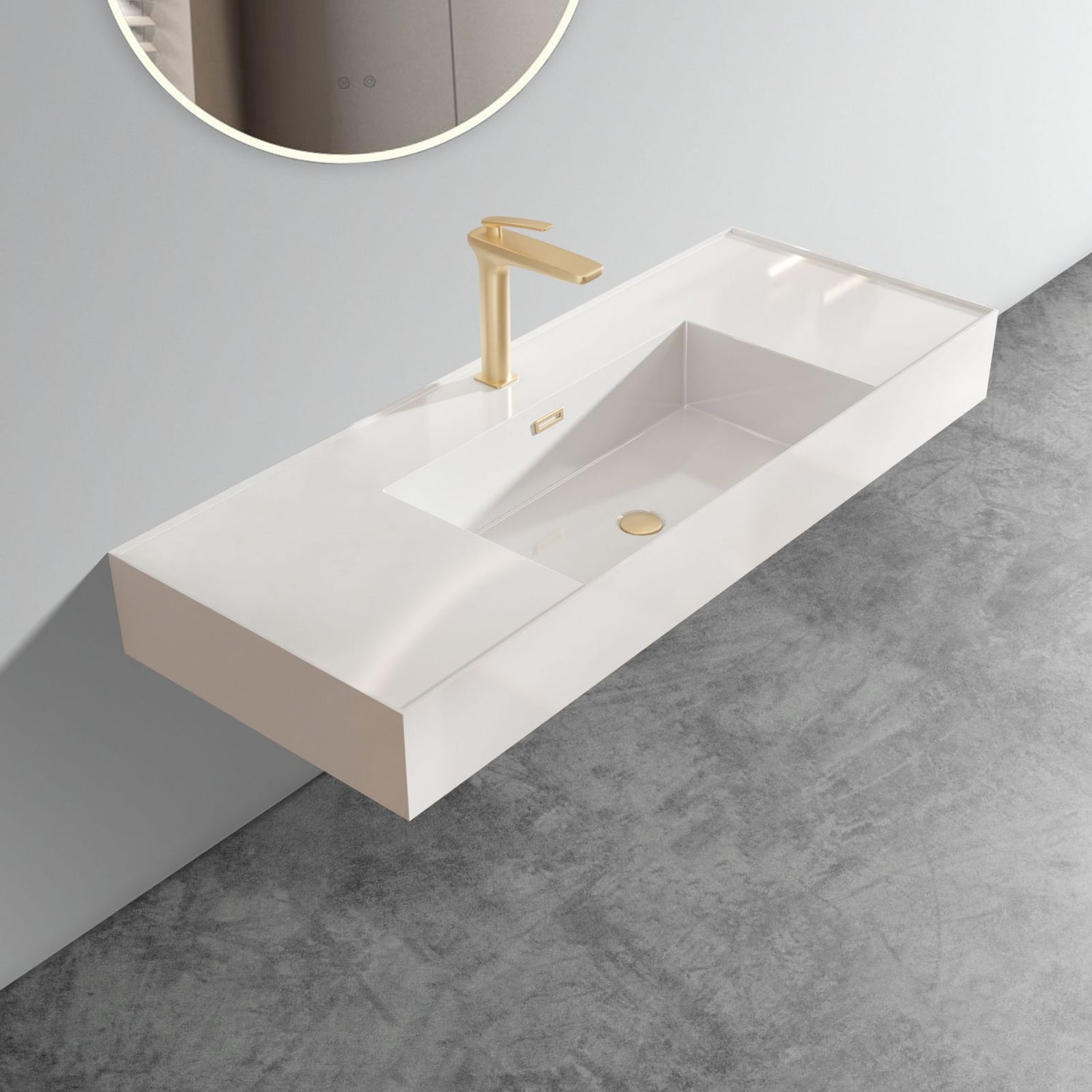 Wall Mount Rectangle Vessel Sink