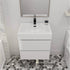 24 Inch White Modern Floating Vanity with 2 Drawers