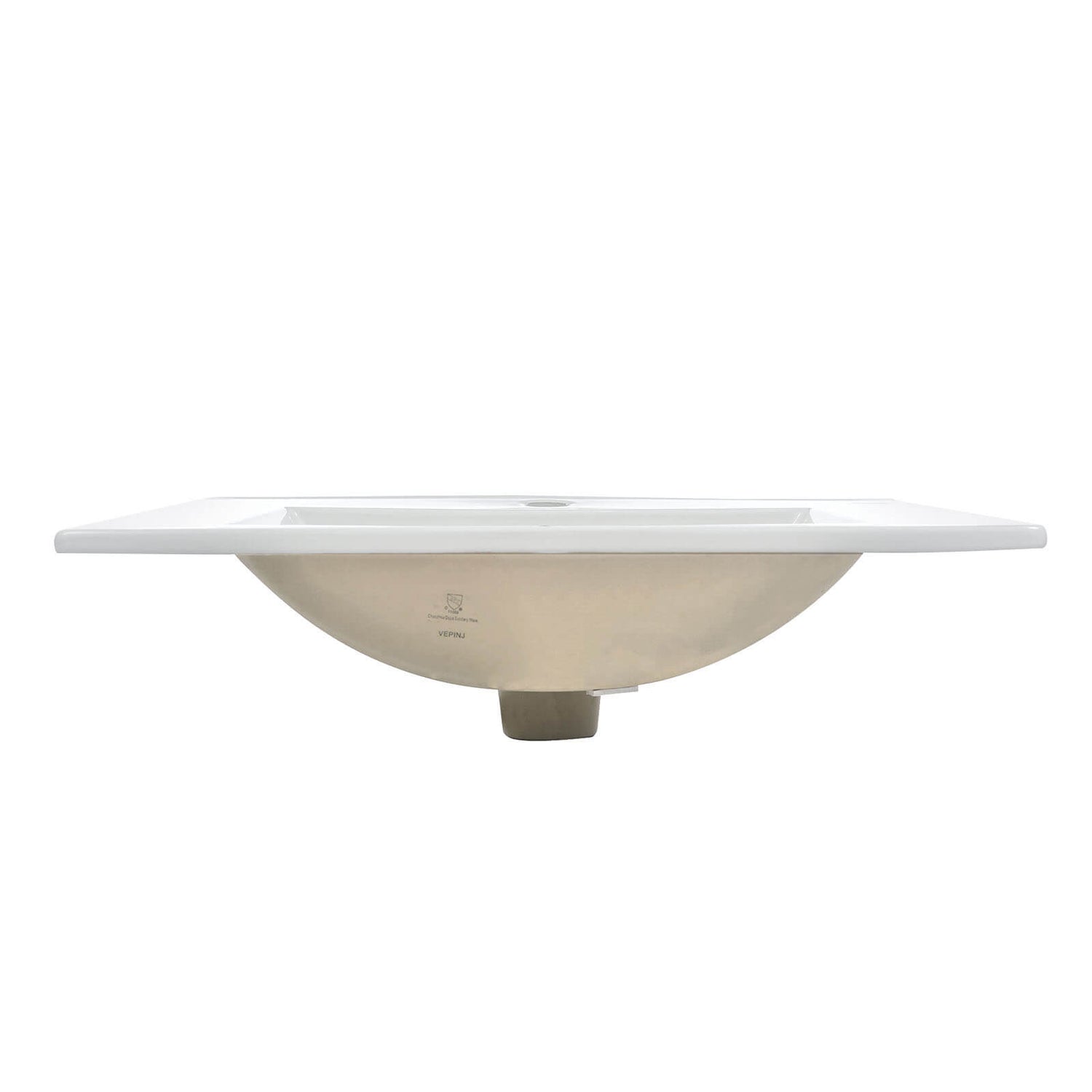 24 in x 18 in Single Sink Vanity Top in White Ceramic for Bathrooms