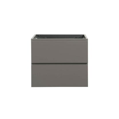 24 inch Gray Floating Bathroom Vanity Base Only