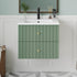 24 inch Green Wall Mounted Vanity with Single Hole Ceramic Sink