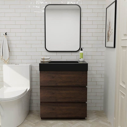 30 Inch Bathroom Vanity with Sink Floor Mounted One-Piece Sink Cabinet