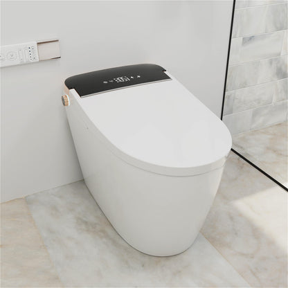 One Piece Smart Toilet with Bidet Built in, LED Night Light, Heated Seat, Warm Water