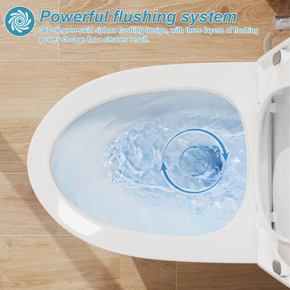 Giving Tree One Piece 1.1GPF/1.6 GPF Dual Flush Elongated Toilet