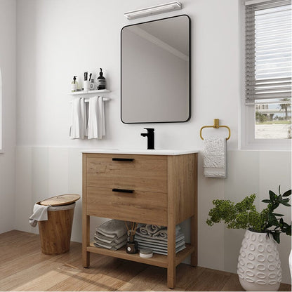 30-inch Freestanding Plywood Bathroom Vanity With Tops and 2 Drawers