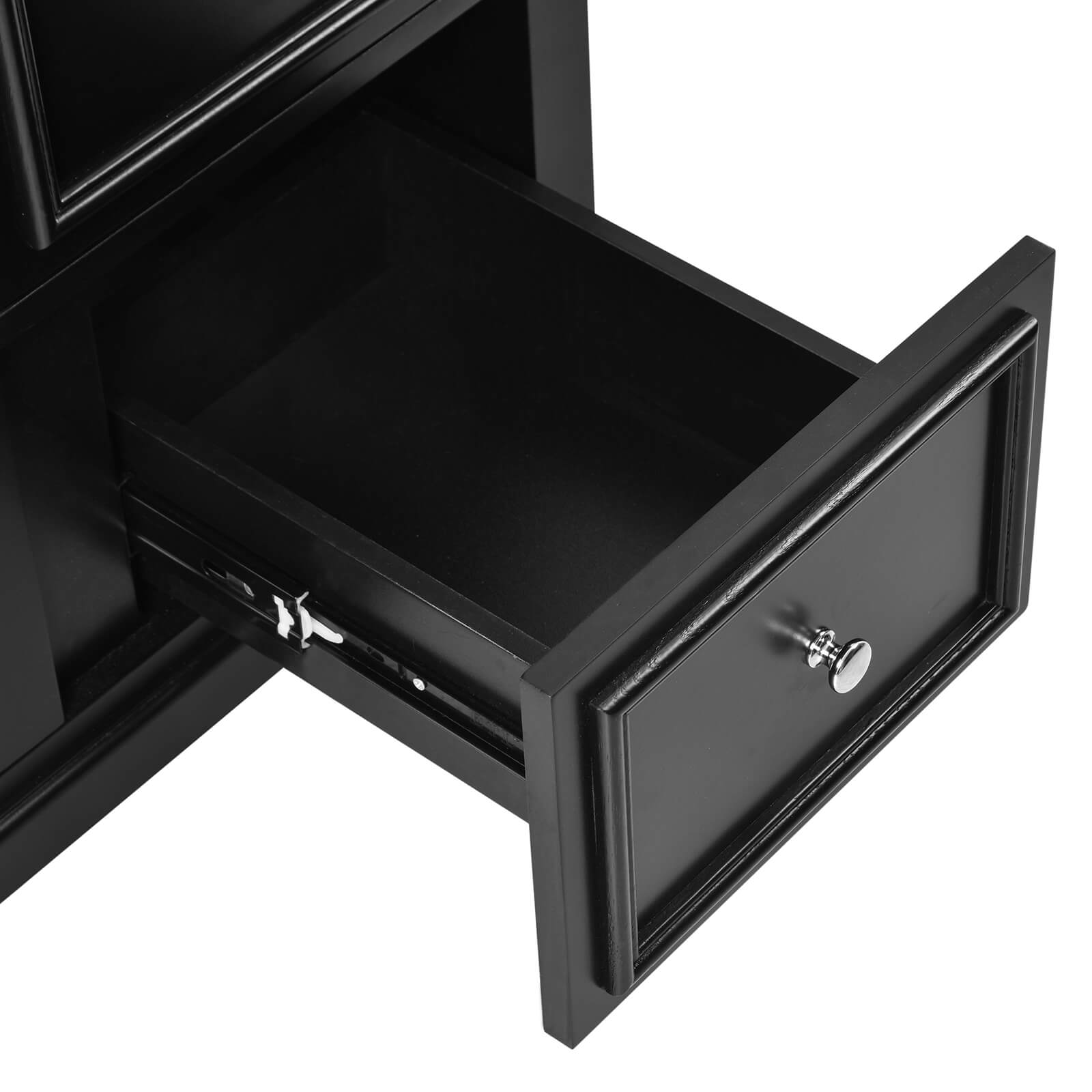 30 Inch Floor Standing Single Sink Black Bathroom Vanity Large Space Drawer