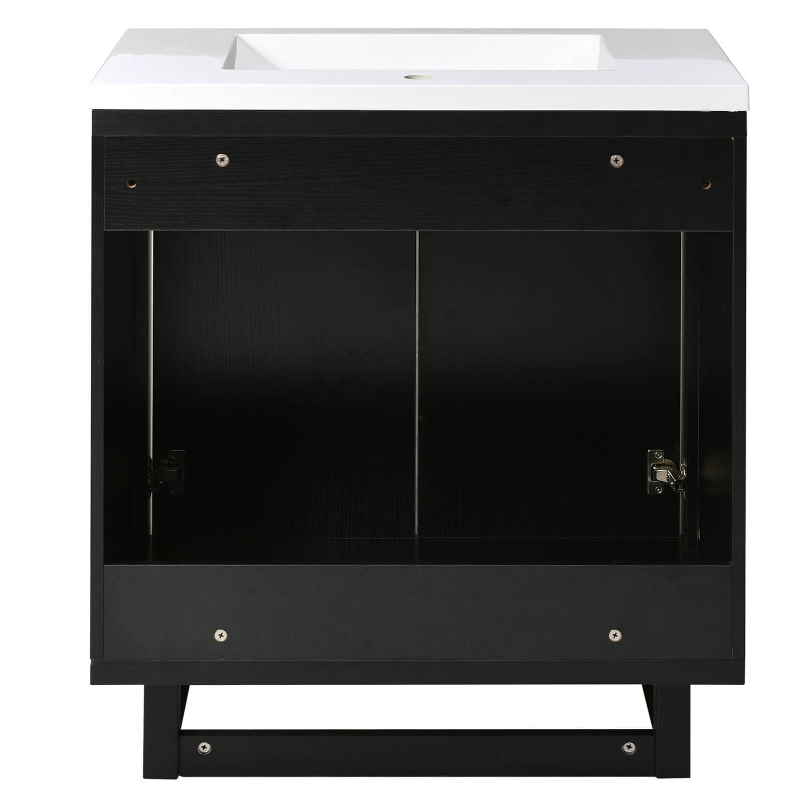 30 in Freestanding Black Vanity with durable MDF construction