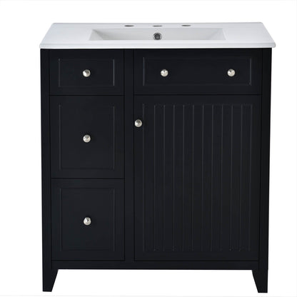 30 inch black bathroom vanity with sleek modern design