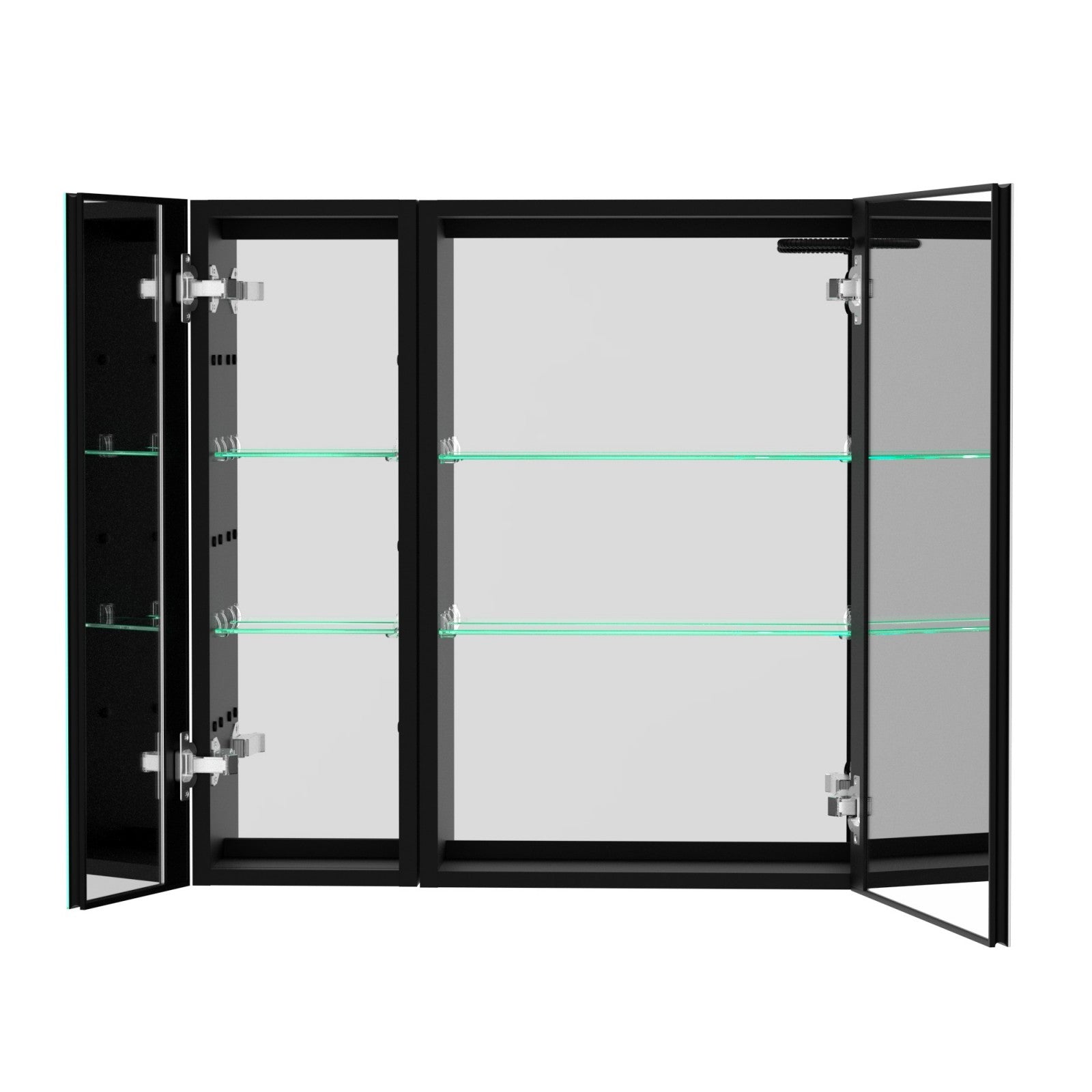 30&quot; Black Medicine Cabinet with LED