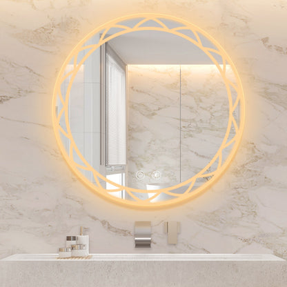 30 In Round LED Bathroom Mirror