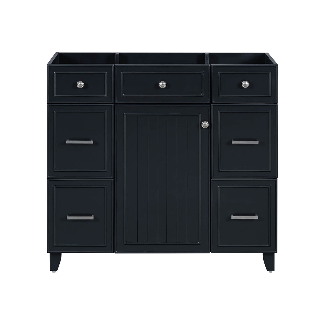 36 inch Black Bathroom Vanity Cabinet with 4 Drawers