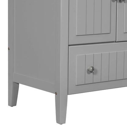 36 inch Grey Bathroom Vanity Cabinet Details of the Cabinet_s Legs Only