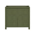 36 inch Olive Green Bathroom Vanity with Grid Patterned Doors No Sink