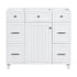 36 inch White Bathroom Vanity Cabinet with 4 Drawers