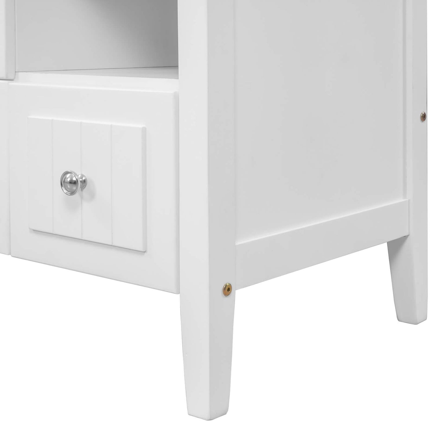 36 inch white bathroom vanity cabinet only legs details image