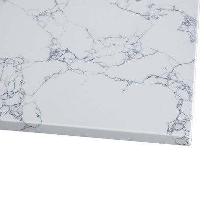 37 x 22 Carrara marble countertop edge detail with backsplash