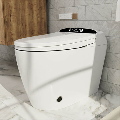 Giving Tree One-Piece Elongated Floor Smart Toilet with Bidet, Adjustable Mobile Drying