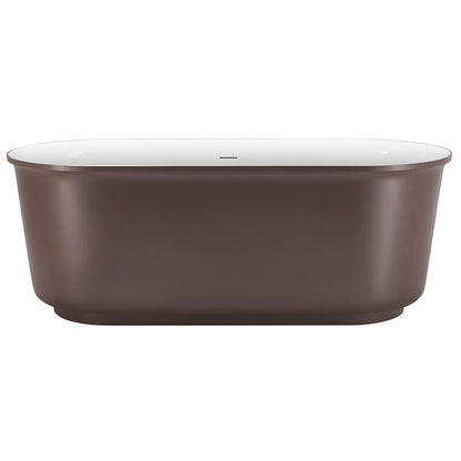 59 inches Freestanding Soaking Tub in Brown