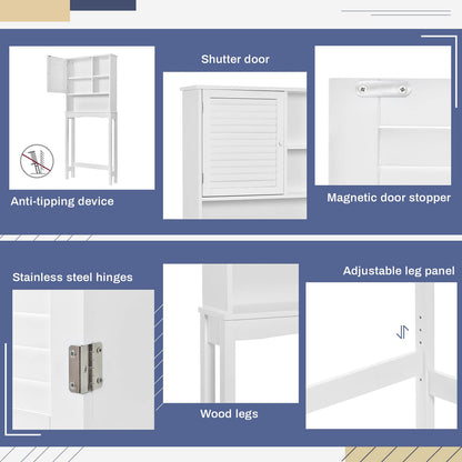 GIVING TREE Over The Toilet Storage Cabinet with Adjustable Shelf and Double Doors