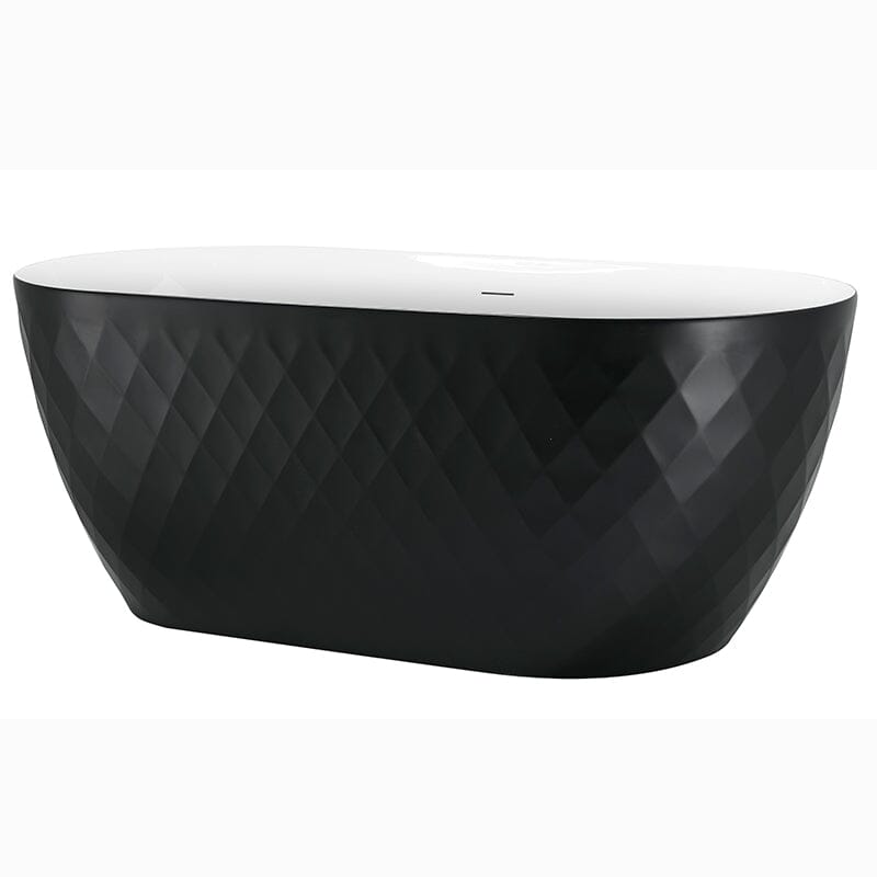 Mokleba 59&quot; Unique Design Oval Acrylic Bathtub Freestanding Soaking Tub