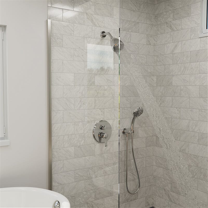 8 Spray Filtered Shower Head and Hand Shower for Small Bathroom