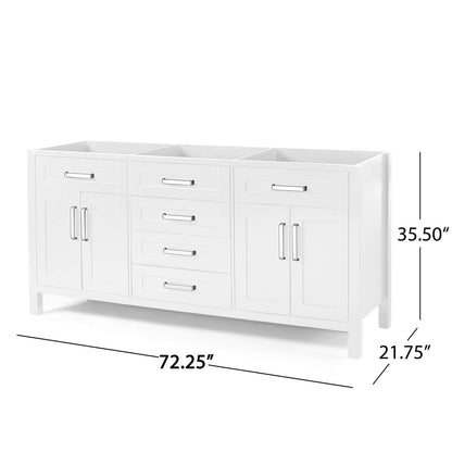 73 Inch Marble Top Plywood Bathroom Vanity Cabinet Size Specifications